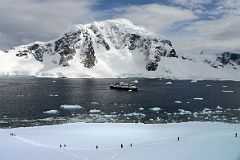 12D Tourists Descend From The Top Of Danco Island To Reboard The Ship With Mount Britannia On Ronge Island Behind On Quark Expeditions Antarctica Cruise.jpg